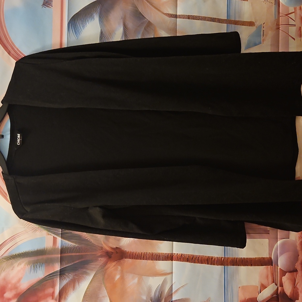 Chicme Long Black Cardigan